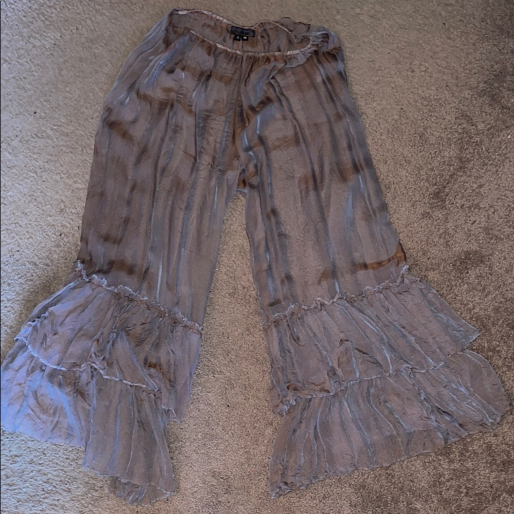 Gypsy Moon Silk Ruffled Pants Bloomers lilac